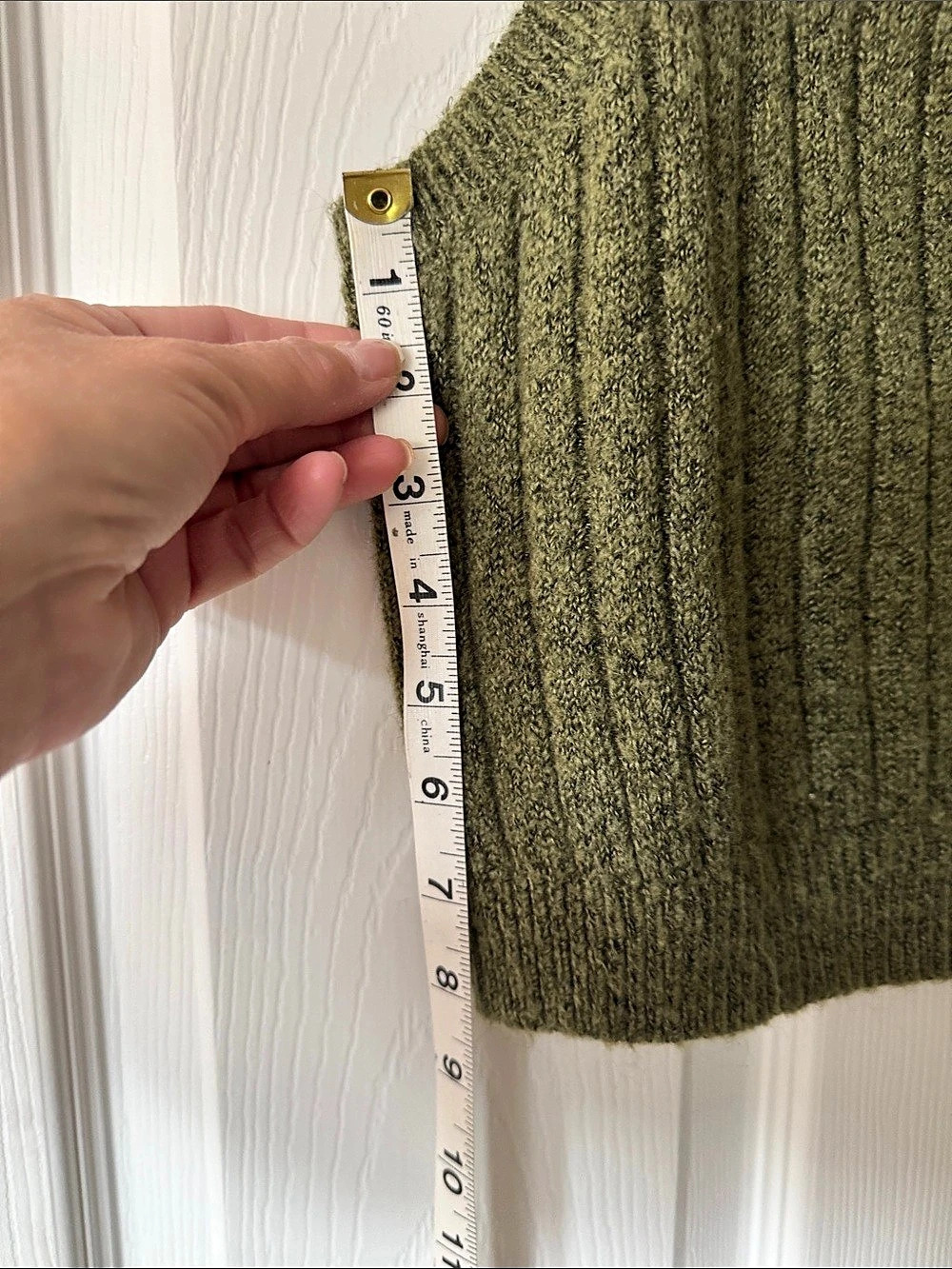 Wild Fable Ribbed Cropped Tank Top in Green Large Like New - Picture 7 of 7